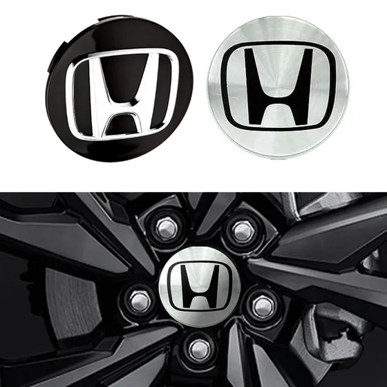 Honda Centerkapsler til fælge - 4-pak - 69mm - Silver