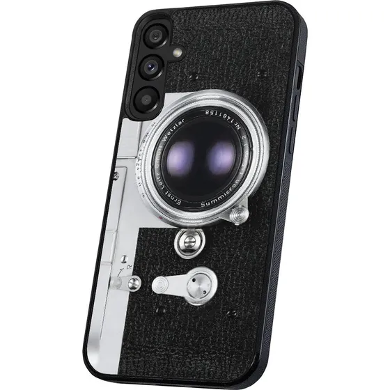 Samsung Galaxy A54 Cover Retro Kamera - Sort
