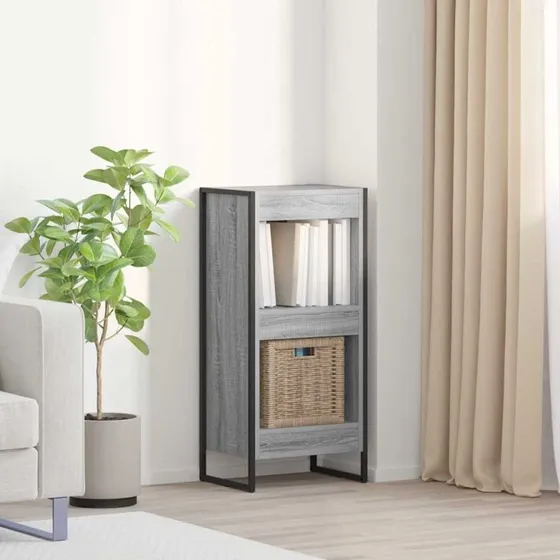 Bogskab Sonoma Grå 80x30x155 cm - Konstrueret træ