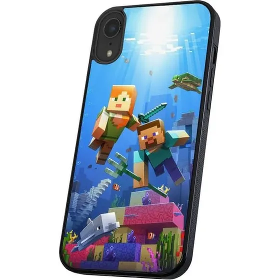 Minecraft Mobilcover til iPhone X/XS - Sort