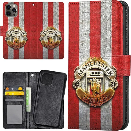 Manchester United Etui til iPhone 16 Pro - Pungetui med kortholder