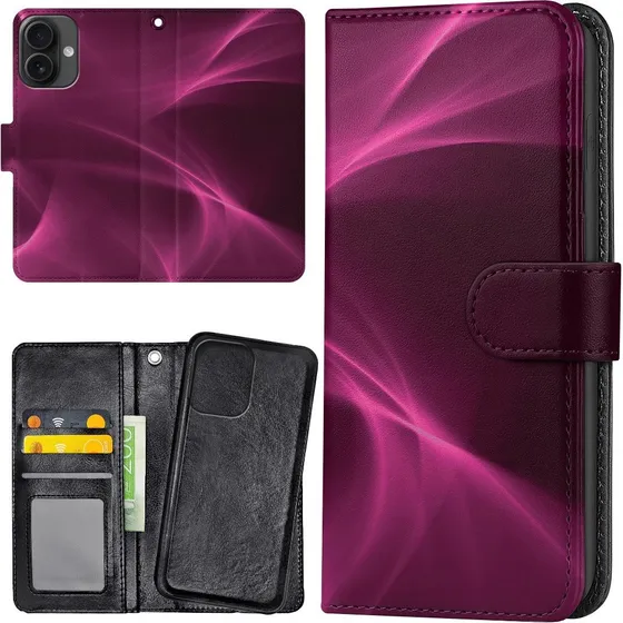 iPhone 16 Mobilcover med Pungetui - Purple Fog