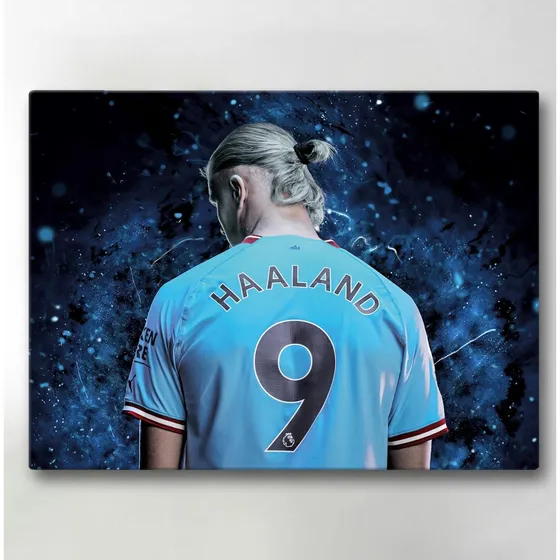 Lærredstryk Haaland - 40x30 cm