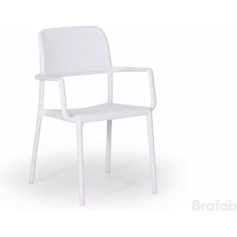 Nardi Bora stol hvid (stabelbar)