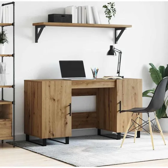 Skrivebord med hylde Artisan Eg 140x50x75 cm