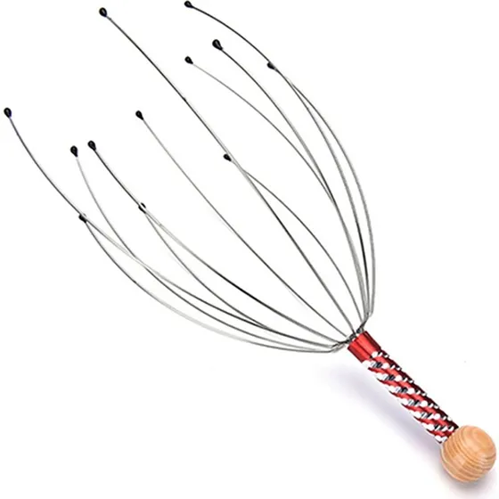 Hovedmassage i metal med 12 arme - 25 cm