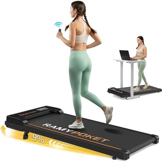 3-i-1 Walking Pad Løbebånd med 9% hældning og 2.5HP motor