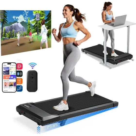 Foldbart Walking Pad med 6% hældning og 2.5 HP motor