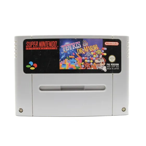 Tetris & Dr. Mario - Super Nintendo (SNES) - PAL/EUR (Brugt)