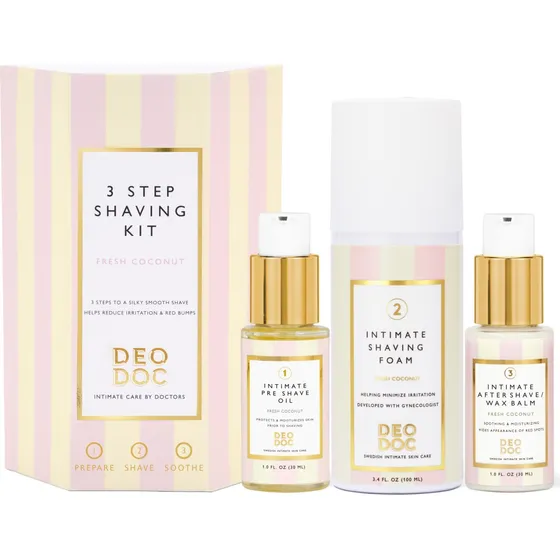 DeoDoc 3-Step Shaving Kit Fresh Coconut