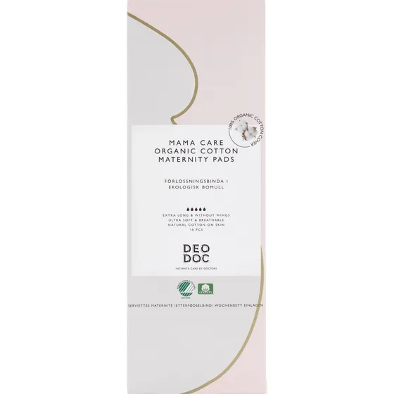 DeoDoc Maternity Pads med 100% økologisk bomuld - 10 stk.