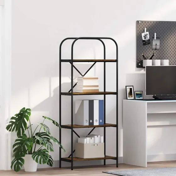 Bogreol Røget Eg 60 x 30 x 146 cm