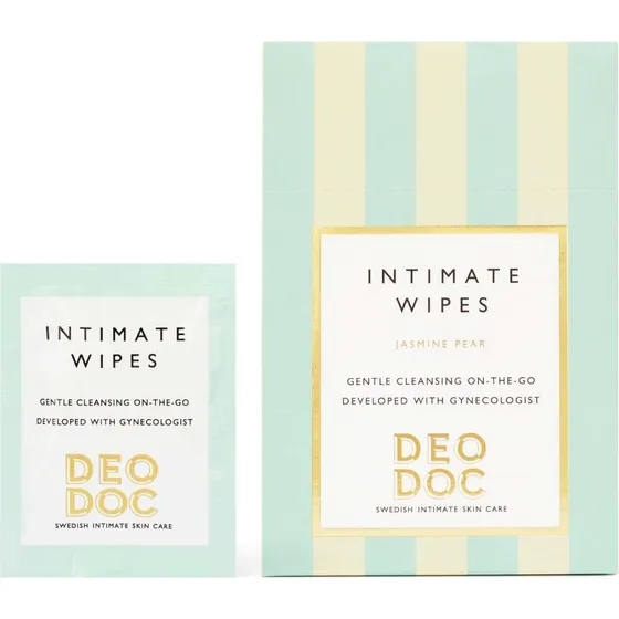 DeoDoc Jasmine Pear Intimate Deowipes - 10 stk