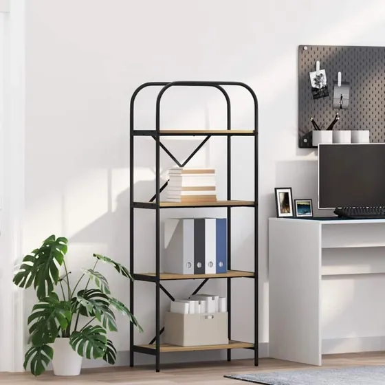 Artisan bogreol i egetræ 60x30x146 cm