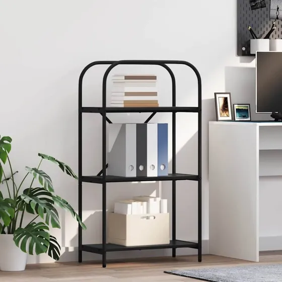 Bogreol Sort eg 60x30x109 cm – Konstrueret træ