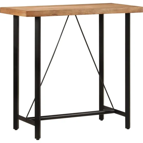 Barbord 110x55x107 cm i massivt akacietræ og jern