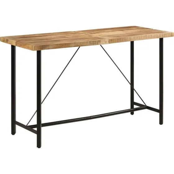 Barbord i massivt mangotræ og jern 180x70x107 cm