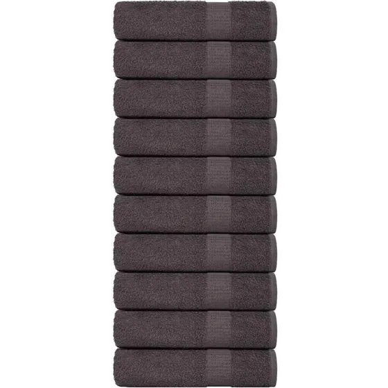 FROGN brusehåndklæder 10 stk, antracit 70x140 cm 360 gsm