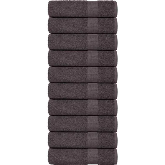 Badehåndklæder FROGN 10 stk Antracit 100x150 cm 360 g/m²