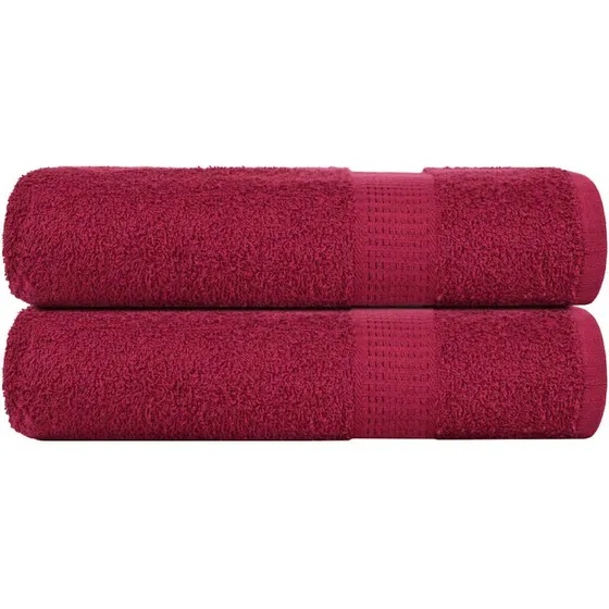 FROGN badehåndklæder 2 stk 70x140 cm bordeaux 360 gsm