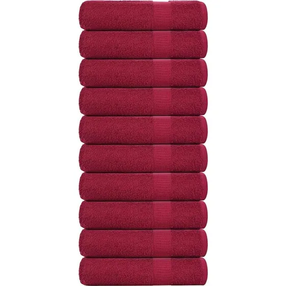 Badehåndklæder FROGN 10 stk. bordeaux 100x150 cm 360 gsm