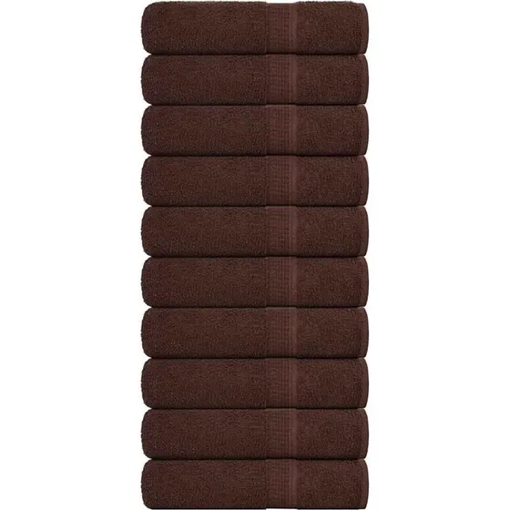 FROGN brusehåndklæder 10 stk. 70x140 cm 360 gsm - brun