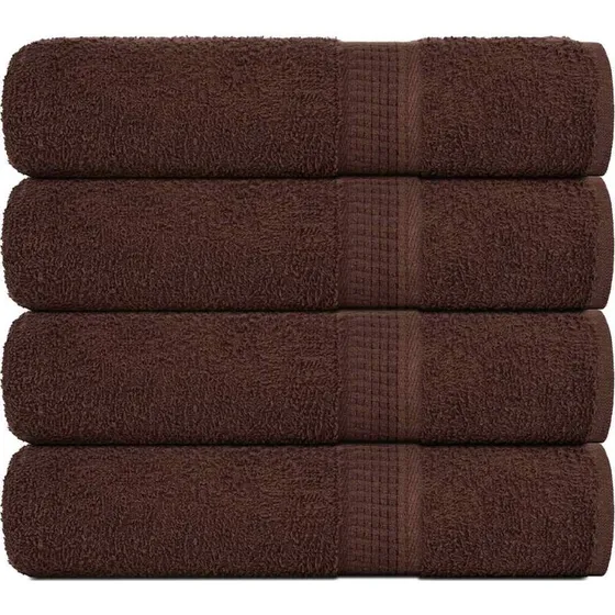 FROGN badehåndklæder 4 stk. brun 100x150 cm 360 gsm