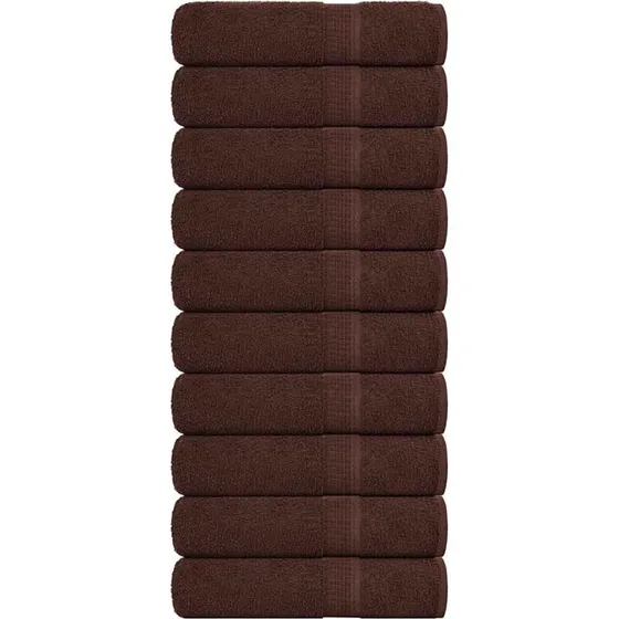 Badehåndklæder FROGN 10 stk 100x150 cm 360 gsm - Brun