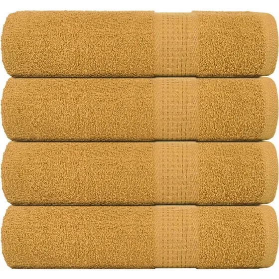 FROGN brusehåndklæder 4 stk. 70x140 cm – guld 360 gsm