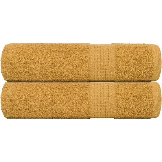Badehåndklæder FROGN 2 stk. 100x150 cm – Guld, 360 gsm