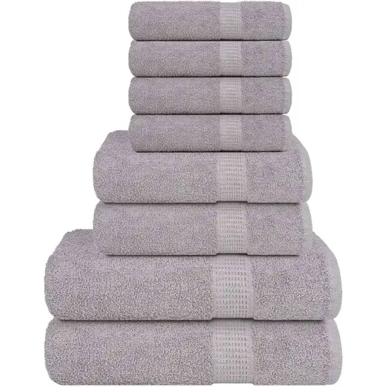 8-delt håndklædesæt FROGN, grå 360 gsm