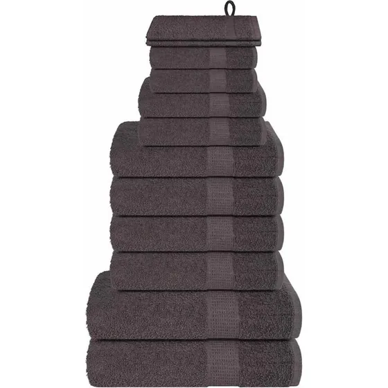 12-delt håndklædesæt FROGN antracit 360 g/m²