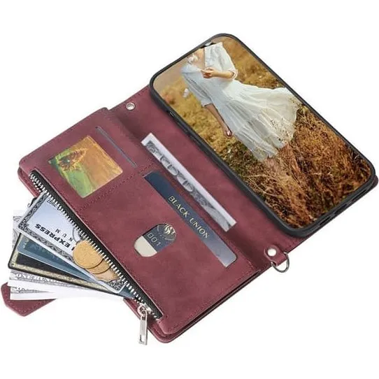 Samsung Galaxy S26 5G Zipper Wallet Case - Rhombus PU Læder