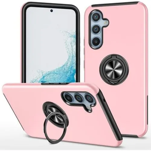 Samsung Galaxy S26+ Hybridcover med Ringholder og Stand – Rosa