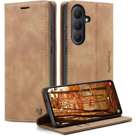 CASEME Retro Pung Taske til Samsung Galaxy S26 - Brun