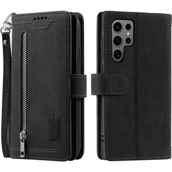 Samsung Galaxy S26 Ultra 5G Etui med Lynlås og 9 Kortlommer