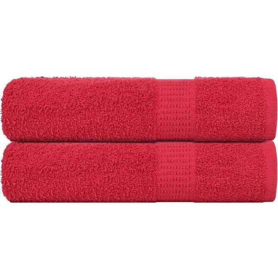 Badehåndklæder FROGN 2 stk. rød 100x150 cm 360 gsm