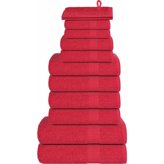 FROGN 12-pak badehåndklæder rød 360 gsm - 100% bomuld