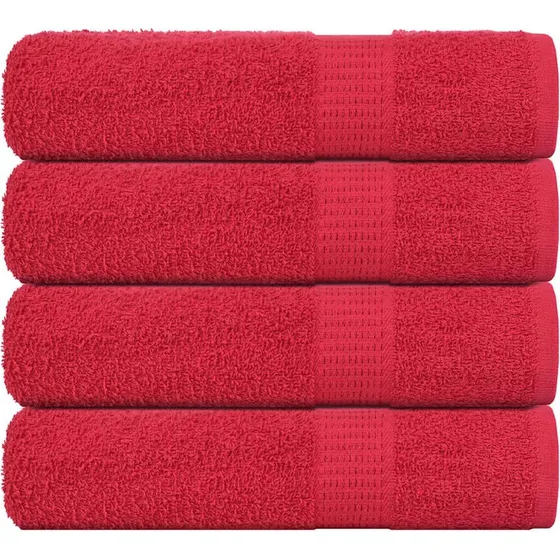Badehåndklæder FROGN 4 stk. rød 100x150 cm 360 gsm