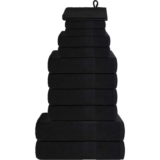 FROGN 12-pak badehåndklæder 360 gsm – sort