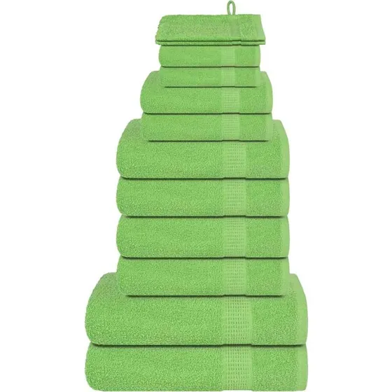 FROGN 12-delt håndklædesæt æblegrøn 360 g/m²