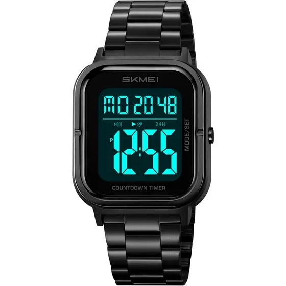 SKMEI 2316 Digitalt Armbåndsur - Sort med Stålrem