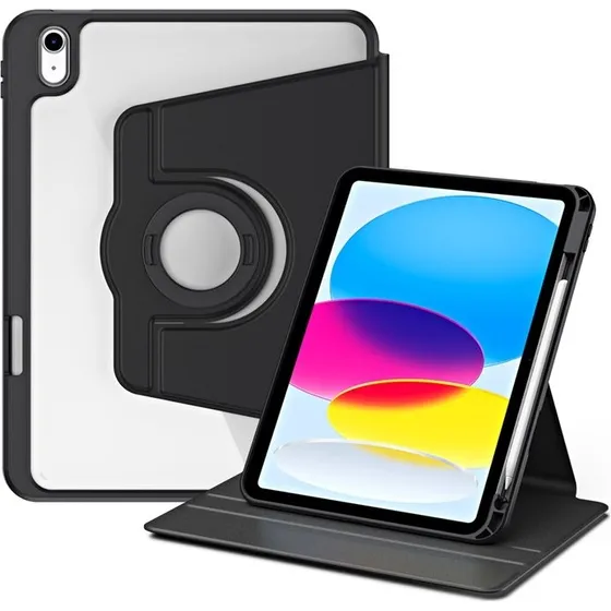 SKALO 2-i-1 Cover til iPad 11" (2025) - Sort med Rotary Kickstand