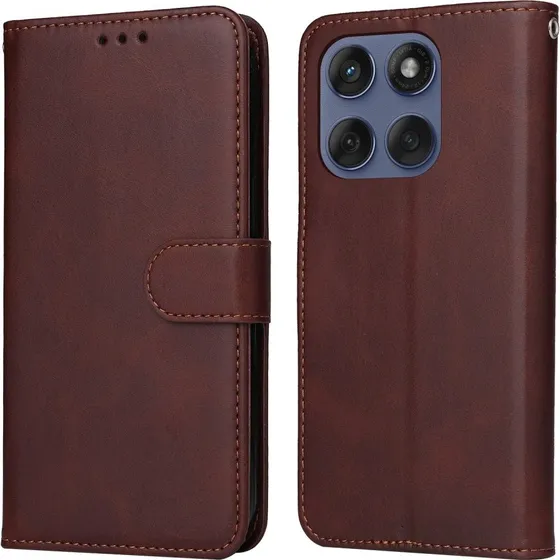 SKALO Motorola Edge 60 PU-læder Flip Cover
