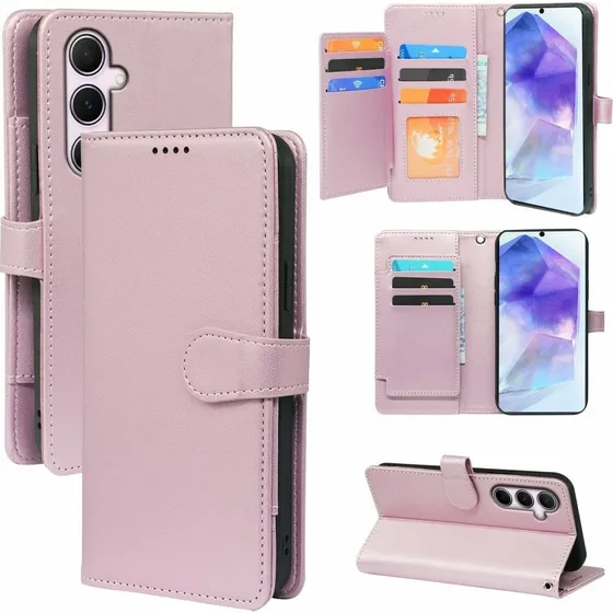 SKALO Samsung A56 5G 9-RUM Flip Cover - Rosaguld