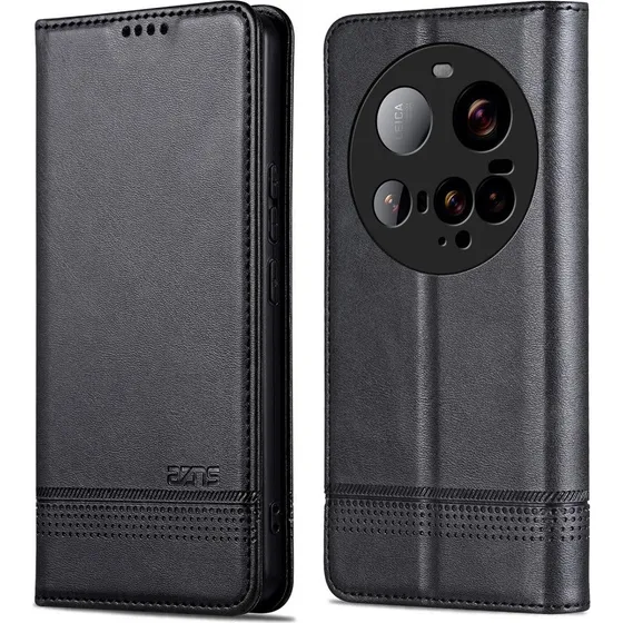 SKALO Xiaomi 15 Ultra 5G AZNS PU-Læder Flip Cover - Sort