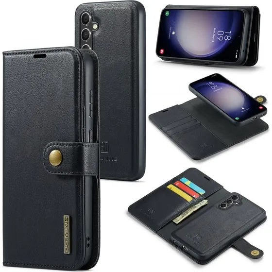 DG MING Samsung A56 5G 2-i-1 Magnet Flip Cover - Sort