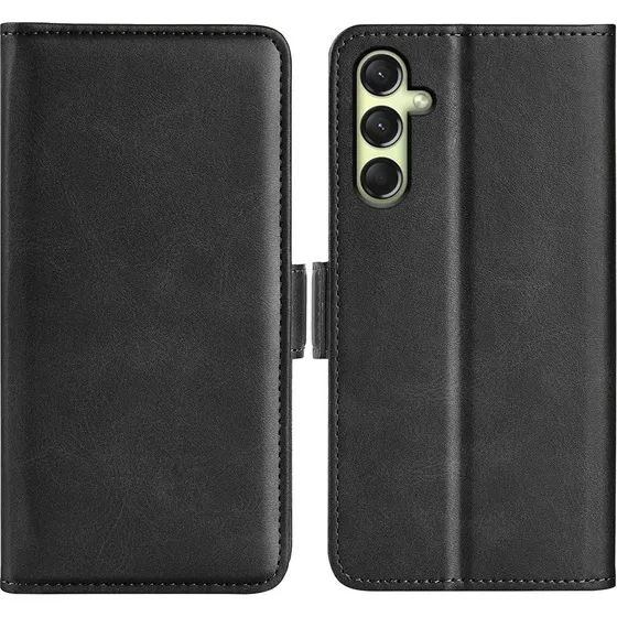 SKALO Samsung A16 Premium Wallet Flip Cover - Sort