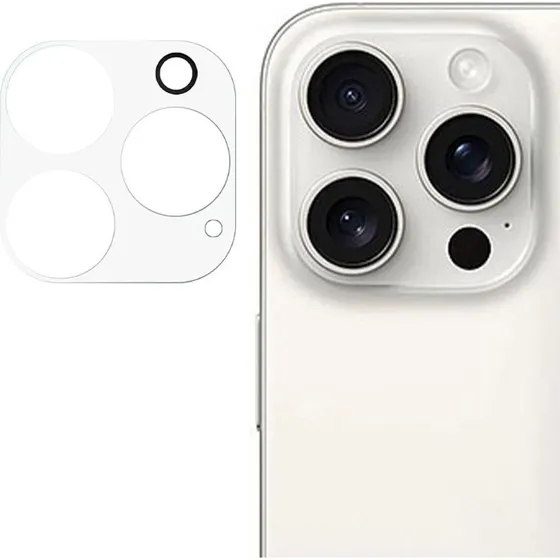 SKALO 2-PAK iPhone 16 Pro 3D Kameralinse Beskyttelsesglas - Gennemsigtig
