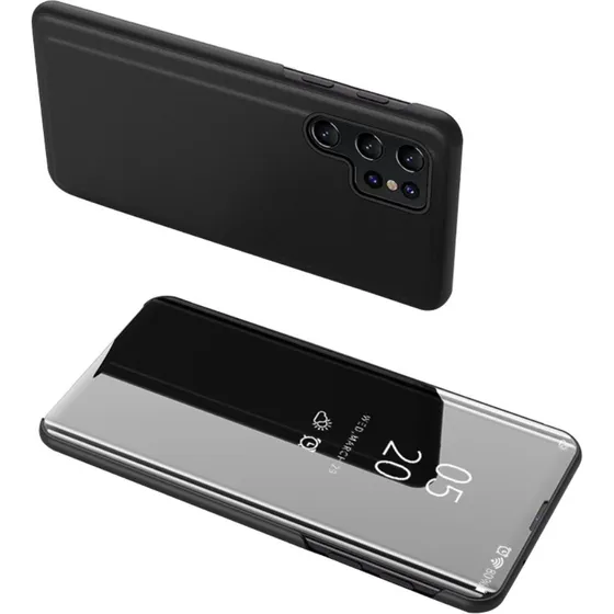 SKALO Samsung S24 Ultra Clear View Flip Cover - Sort